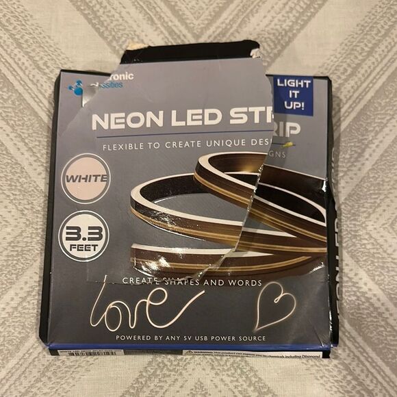 Electronic Necessities Neon LED Strip Light - White: 3.3 feet - Picture 1 of 3